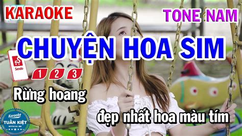 Karaoke Chuy N Hoa Sim Nh C S Ng Tone Nam D Ca Youtube