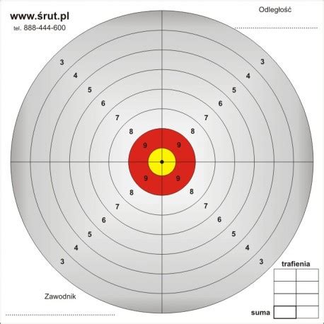 Tarcze Strzeleckie 14x14 Cm 100 Szt Srut Pl
