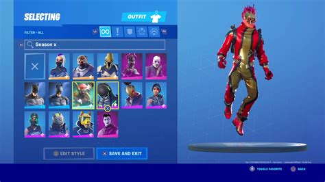 Fortnite All Season X Battle Pass Skins Youtube