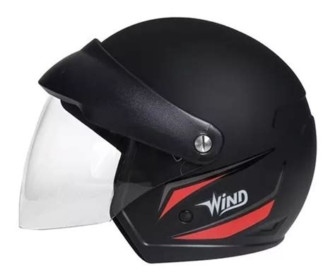 Capacete Taurus Wind V2 Aberto Preto Fosco 56 58 Frete grátis