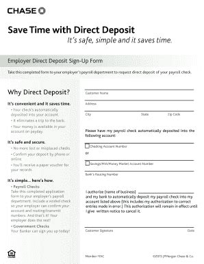 Fillable Online Employer Direct Deposit Sign Up Form PDF Fax Email