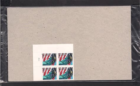 Us Usa 3966 Flag And Statue Of Liberty Plate Block Unopened Usps 2005 Mnh Ebay