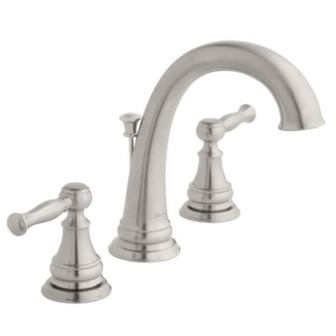 Glacier Bay Fairway 8 In Widespread Double Handle High Arc Bathroom Faucet In Brushed Nickel