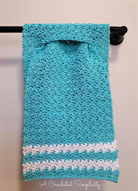 Pdf Crochet Pattern Basic Keyhole Kitchen Towel Crochet Hand Towel