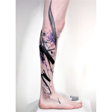 Top Abstract Leg Tattoo Spcminer