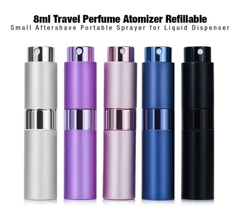 Twist Up Perfume Atomizer 8ml 10ml 15ml Aluminum Travel Glass Spray Perfume Refillable Bottles