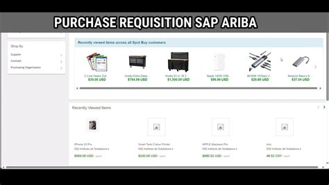 How To Create A Purchase Requisition In Sap Ariba Youtube