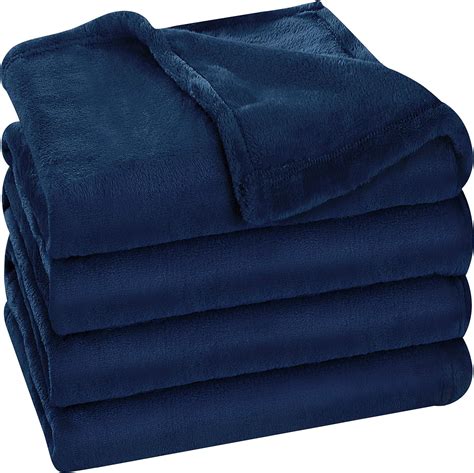 Utopia Bedding Fleece Blanket Queen Size Navy Gsm Luxury Bed Blanket