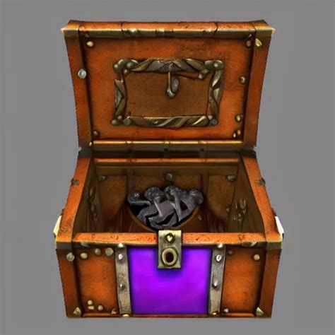 A Dnd Treasure Chest Shaped Mimic With Sharp Teeth And Stable