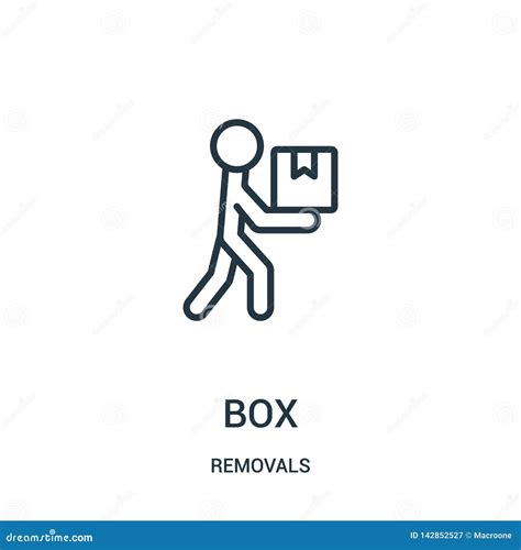 Box Icon Vector From Removals Collection Thin Line Box Outline Icon