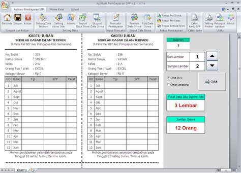 Format Kartu Spp Sekolah Sekolahan Hot Sex Picture