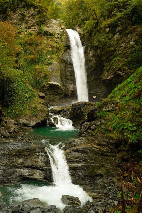 The Waterfall In Lagodekhi National Park Georgia Stock Image Image