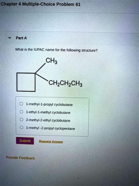 SOLVED Chapter 4 Multiple Choice Problem 61 Part A What Is The IUPAC