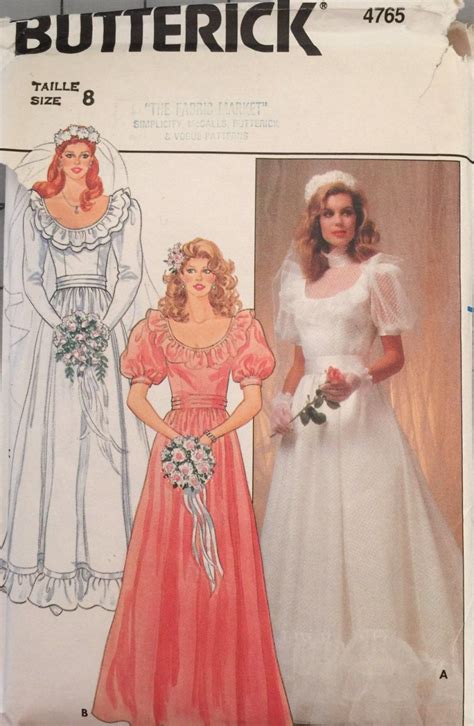 This Is A Vintage 1970s Butterick 4765 Misses Bridal Gown And Cummerbund Sewing Pattern