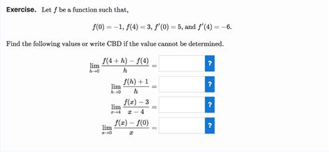 Solved Exercise Let F Be A Function Such That F 0 1