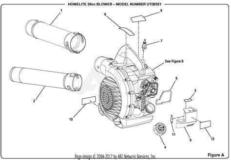 Homelite UT09521 26cc Blower Parts Diagram for Figure A