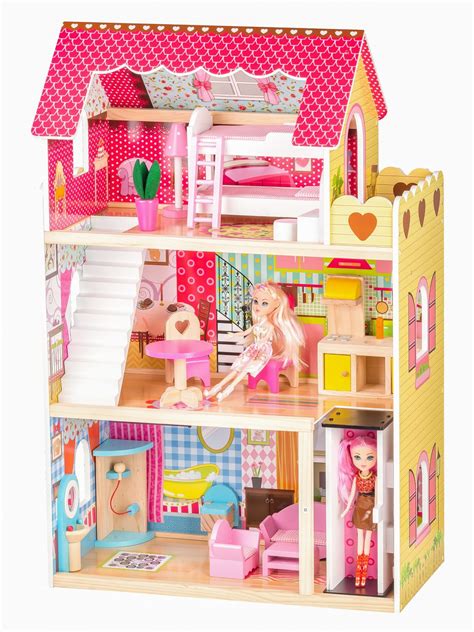 Casuta De Papusi Din Lemn Cu Lift Idealstore Malibu Residence Doll