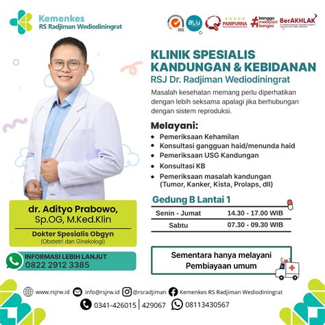 LAYANAN KLINIK SPESIALIS KANDUNGAN DAN KEBIDANAN Kemenkes RS Radjiman