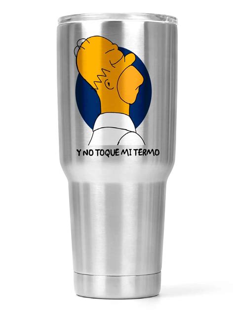 Termo Metálico Homero Este Termo Ya Tiene Dueño No Lo Toques