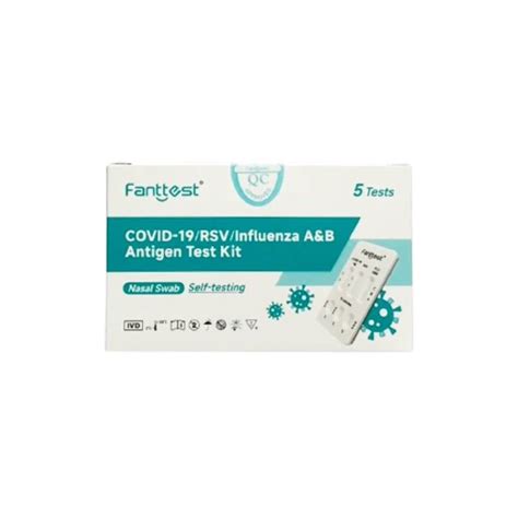 Fanttest Covid 19 RSV Influenza A B Antigen Test Kit 5 Pack