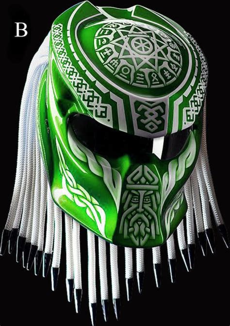 Predator Helmet Motorcycle Tribal Viking Custom DOT & ECE | Etsy