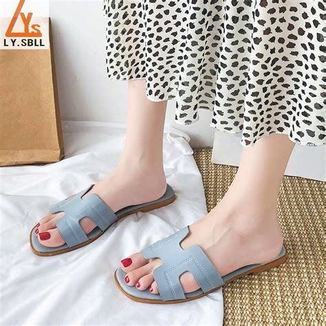 Hot Korean Fashion Flat Sandals For Women High Qualitysandal Shopee