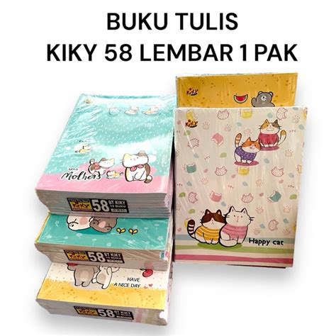 Jual Buku Tulis Kiky 58 Lembar 1 Pak 100 Original Shopee Indonesia