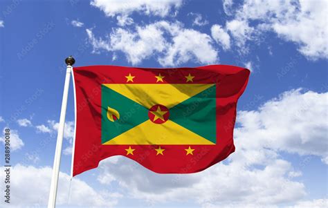 Foto Stock Model of the Flag of Grenada, Continent North America ...