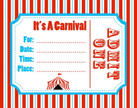 Best Images Of Carnival Ticket Template Printable Free Printable