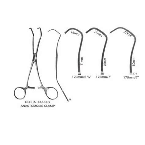 Stainless Steel Pediatric Cooley Anastomosis Clamps For Hospital