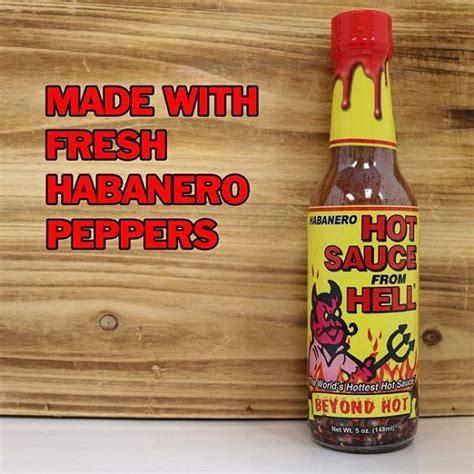 Habanero Hot Sauce From Hell 148ml The Lolly Barn