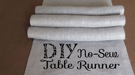 Diy No Sew Burlap Table Runners Diy Wedding Home Decor Diy Table