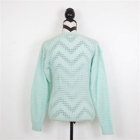 Retrospective Sweaters 8s Retrospective Seafoam Green Knit Crew