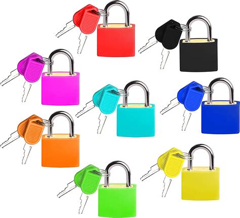 Small Padlock Pack Mm Mini Color Locks With Keys For Luggage