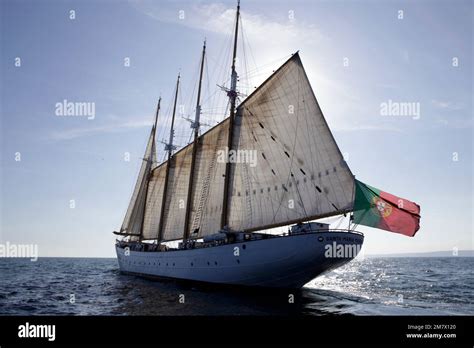 Portuguese Schooner Santa Maria Manuela Torbay Race Start Stock