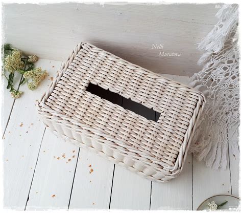 Салфетница плетеная в стиле шебби в интернет-магазине Ярмарка Мастеров ...