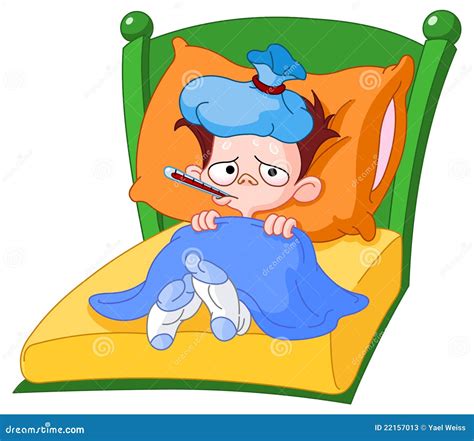 Sick Kid Stock Vector Illustration Of Childhood Influenza 22157013