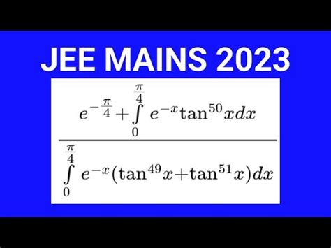 JEE MAINS 2023 Definite Integral YouTube