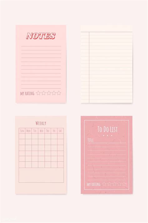 Pink Notepad Memo Notepad Planner Notepad Notes Planner Planner Set