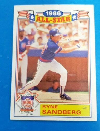 Mlb Topps All Star Game Ryne Sandberg Baseball Card Of