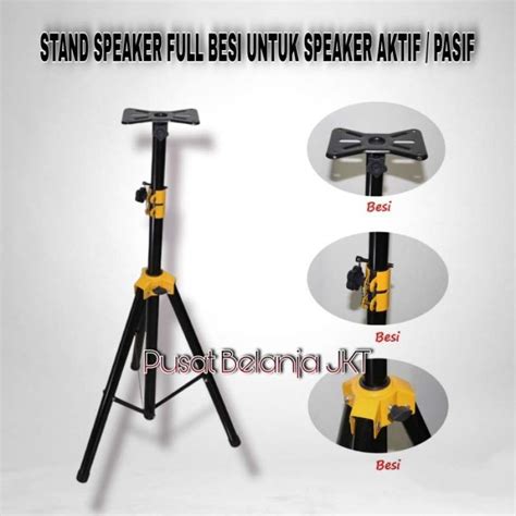 Jual STAND SPEAKER UNISERVAL AKTIF PASIF FULL BESI TRIPOD SPEAKER Di