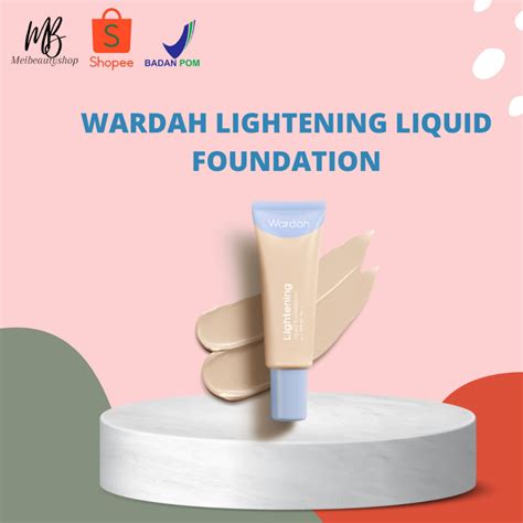 Jual Wardah Lightening Liquid Foundation Alas Bedak Mencerahkan Dan