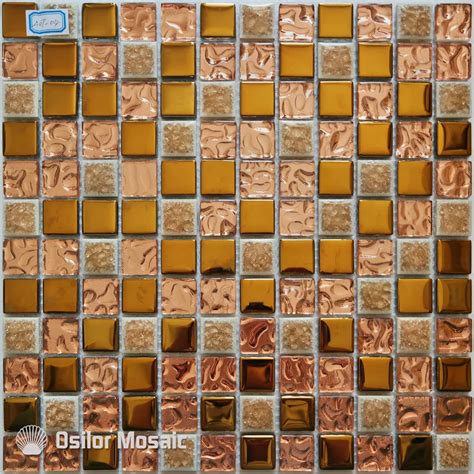 Buy Free Shipping Golden Ceramic Mosaic Tile Glass And