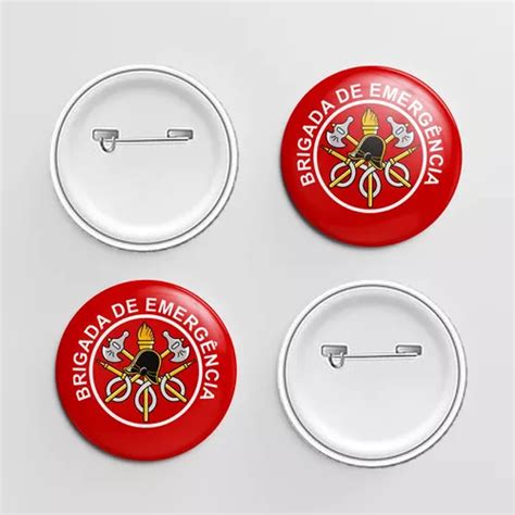 50 Botton Button Broche Brigada Incêndio Brigadista 3 5cm MercadoLivre