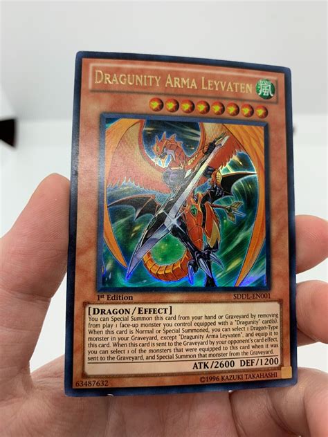 YuGiOh TCG Dragunity Arma Leyvaten SDDL EN001 1st Ed Ultra Rare