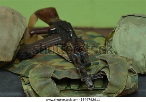 Arsenal Weapons Collection Closeup Guns Grips Stock Photo 1344762611