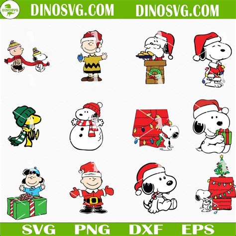 Snoopy Christmas SVG Bundle Charlie Brown Christmas SVG Christmas