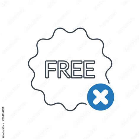 Free icon with cancel sign. Free sticker, badge, tag icon and close ...