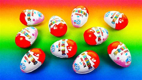 🌈KINDER SURPRISE EGGS Unboxing!!!🌈 - YouTube