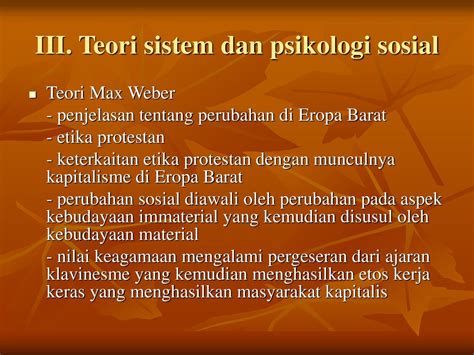 Teori Perubahan Sosial Max Weber